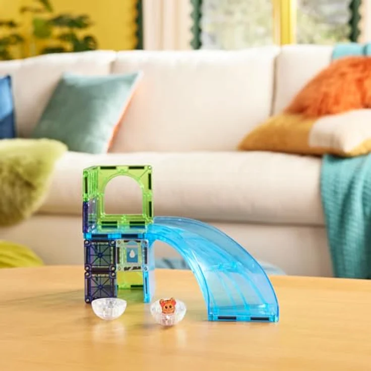 MAGNA-TILES® Hamsterball 13-teiliges Magnetbauset mit Hamsterfigur und rutschendem Element für kreative Spielideen, farbenfroh – Bild 3