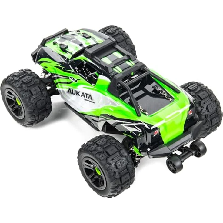 COIL RC-Buggy - Ferngesteuertes 4x4 Allrad Geländewagen, 1:18 Maßstab, 36 km/h Hochgeschwindigkeits-Offroad-Rennauto, 2,4 GHz, Robustes Spielzeugauto mit LED-Lichtern- Grün – Bild 4
