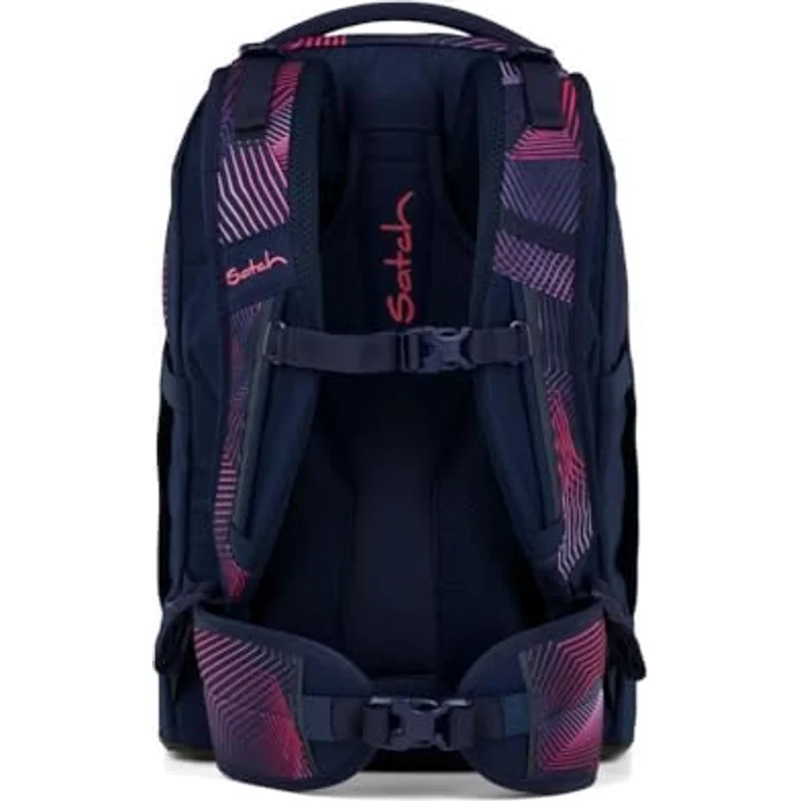 Satch Pack Schulrucksack Set 3tlg. inkl. Schlamperbox und Sportbeutel, 30 Liter Volumen, 3D Soft-Mesh Rückensystem, Seismic Pink – Bild 4