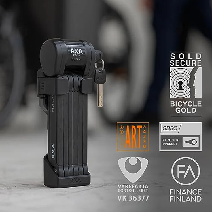 Axa Faltschloss Fold Ultra Länge 90 cm schwarz – Bild 7