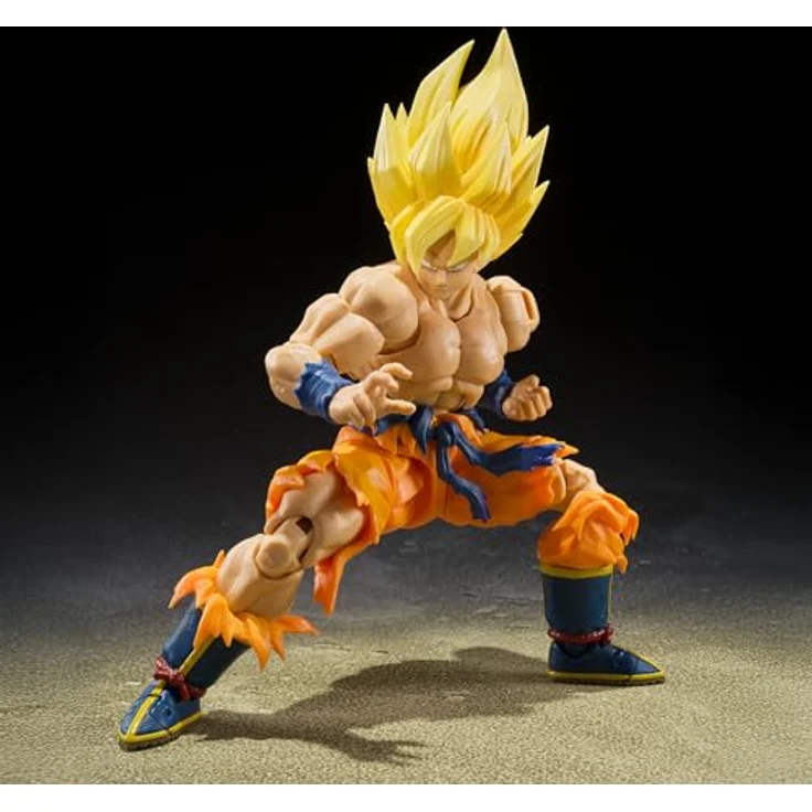 TAMASHII NATIONS Super Saiyan Son Goku Figur, 15,4 cm, Legendäre Saiyajin-Transformation, Dragon Ball Z SH Figuarts Best Selection – Bild 4