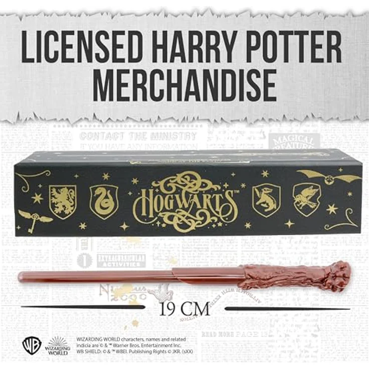 Blue Sky Studios Harry Potter Schwebender Zauberstab-Stifte-Set, Sammlerstück mit hochwertiger schwarzer Tintenroller-Tinte, in ollivanders-inspirierter Sammelbox – Bild 5