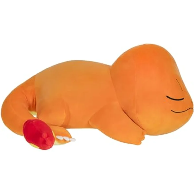 Bizak Charmander 63220075 Plüschtier, 46 cm, offizielles Pokémon-Plüschtier in Schlafposition aus weichem Material – Bild 5
