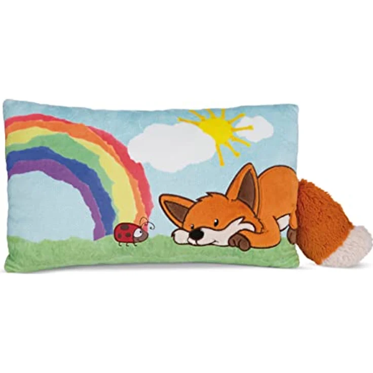 NICI Kissen Fuchs Fridalie 43 x 25 cm, rechteckiges Kuschelkissen mit Plüsch-Applikation und 3D-Ohr, bunt, ideale Geschenkidee für Kinder & Erwachsene – Bild 3