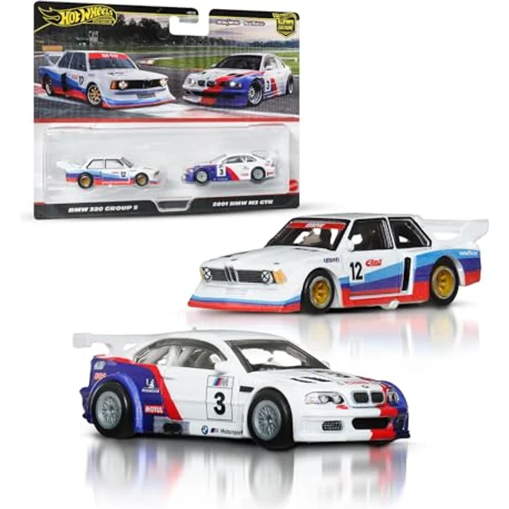 Hot Wheels Premium Car Culture 2-Pack - BMW, Maßstab 1:64, mit Die-Cast-Autos und Real Riders Reifen – Bild 1