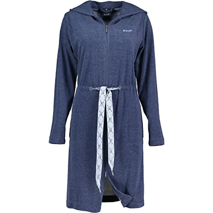 JOOP! Damen Bademantel ACTIVE 1659, Kapuze, pflegeleichtes Mischgewebe, blau – Bild 4