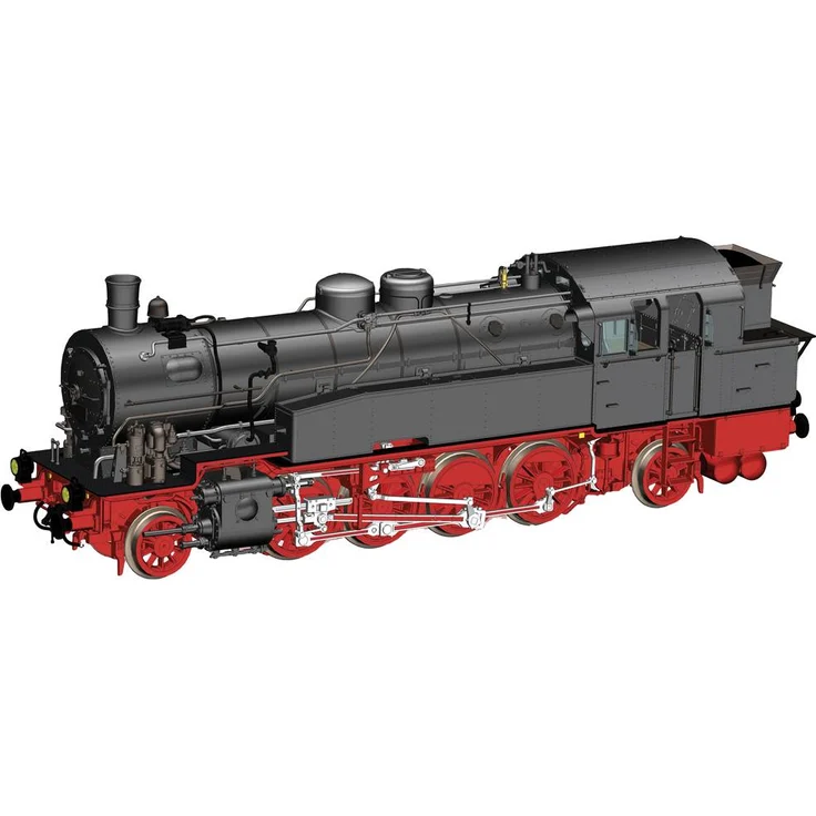 Piko H0 50651 H0 Dampflok BR 93.0 der DB, Modelleisenbahn mit Zweilicht-Spitzensignal, filigranen Details und LED-Spitzensignal