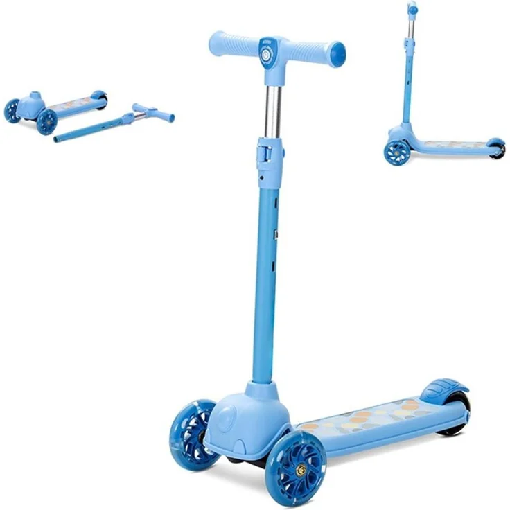 Lorelli Jetster, Kinderroller mit höhenverstellbarem Aluminium-Lenker, PU-Rädern und Hinterradbremse, abnehmbar, für Kinder ab 3 Jahren