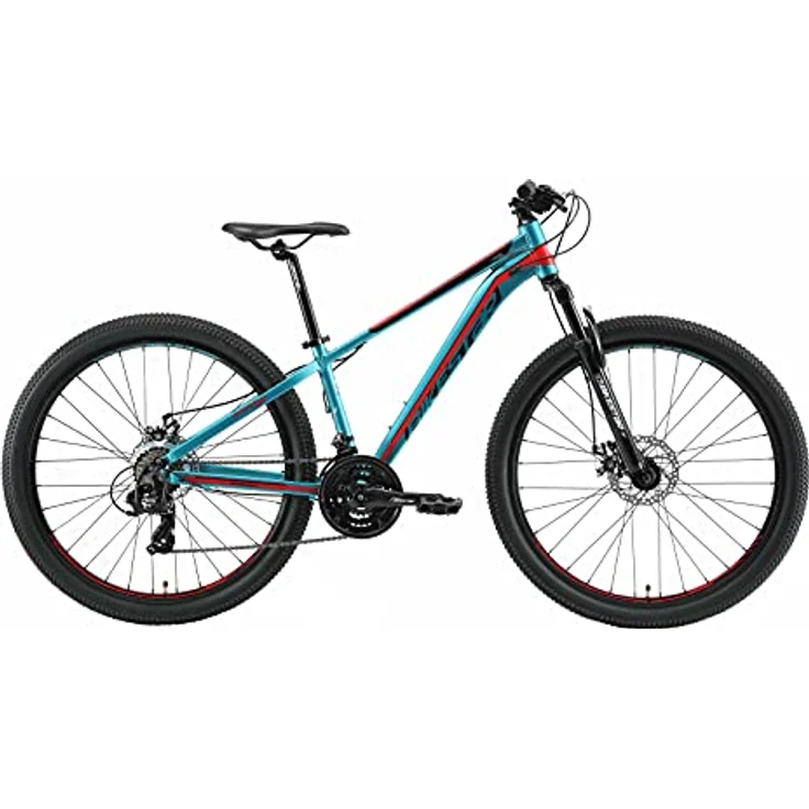 BIKESTAR Alu Mountainbike 27. 5 Zoll | 21 Gang Hardtail Sport MTB 14 Zoll Rahmen Scheibenbremse Federgabel | Türkis – Bild 2