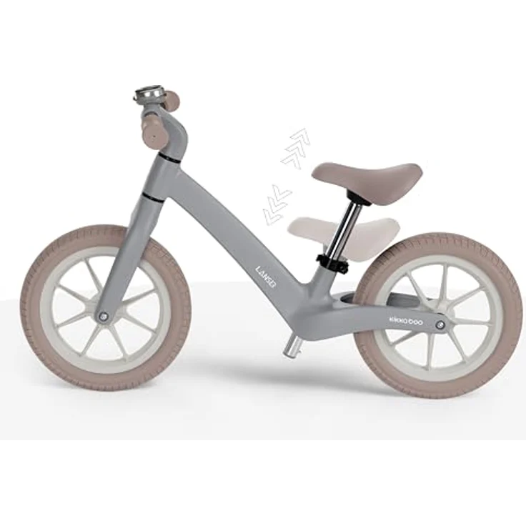 KikkaBoo LANSER Laufrad ab 3 Jahre, Ultraleichtes Balance Bike mit verstellbarem Sitz, 12 Zoll, grau – Bild 4