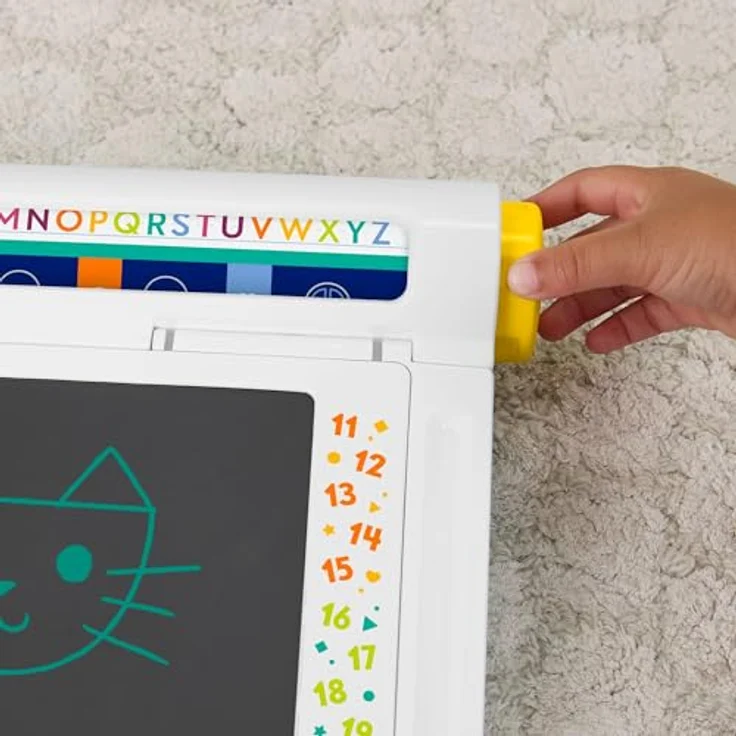 Fisher-Price® Doodle Pro Lernstation, abwischbares Zeichenbrett mit Stylus-Stift und 6 Schablonen, ideal für kreative Kinder – Bild 4