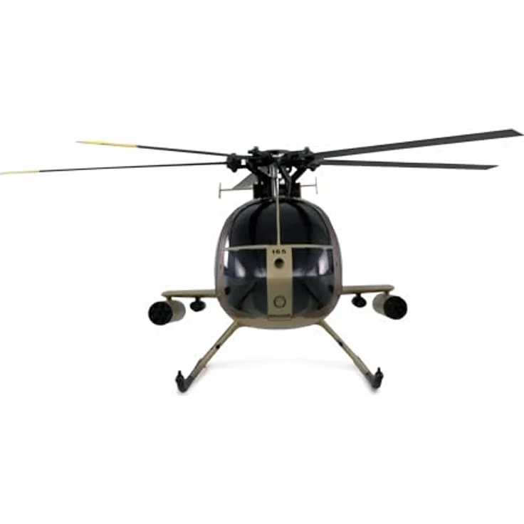 Amewi 25336 AFX MD500E Militär brushless 4-Kanal 325mm Helikopter 6G RTF braun, Scale 5-Blatt Rotorkopf, Brushless Haupt- und Heckmotor, Auto-Start und Auto-Landing – Bild 5