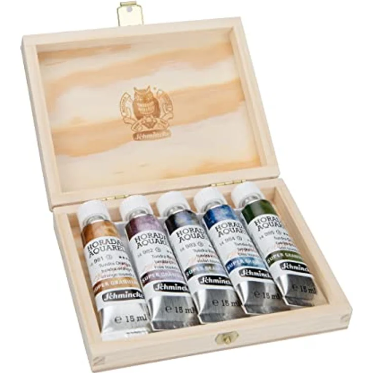 Schmincke HORADAM® AQUARELL Super Granulation Set Tundra, 5 x 15 ml Tuben, sehr stark granulierende Farbtöne für karge Landschaften – Bild 2