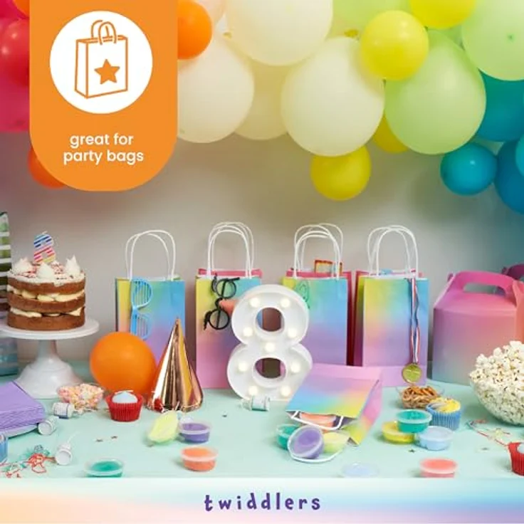 THE TWIDDLERS 24 Springknete Hüpfknete, ungiftige Kinderknete für Modellieren und Basteln - Perfektes Mitgebsel für Kindergeburtstage und sensorische Spiele – Bild 4
