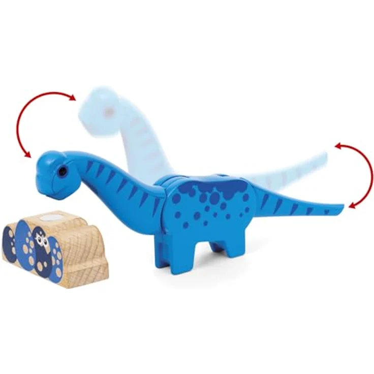 BRIO® Dinosaurier Batteriezug, 5-tlg. Spielzeug-Eisenbahn Set mit beweglichen Dinosaurierfiguren und Frontscheinwerfern, FSC® zertifiziert – Bild 5