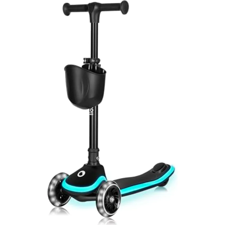 lionelo Dreiradscooter MEY, LED-Deck, faltbare Lenkstange, Tragegriff, bis 50 kg, für Kinder ab 3 Jahren – Bild 6