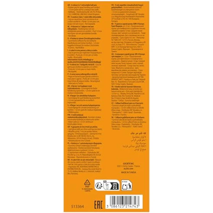 Bic 4 Colours Grip 8871361, Multicolor Kugelschreiber Set mit 4 Farben, 12 Stück – Bild 2
