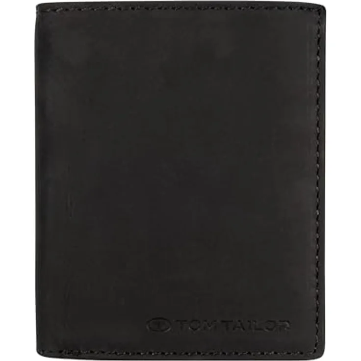TOM TAILOR Ron Herren Geldbörse RFID Hochformat Leder Mittelgroß Schwarz