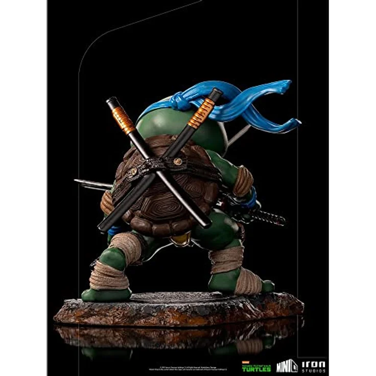 Iron Studios Teenage Mutant Ninja Turtles Mini Co. Leonardo, detailreiche Sammelfigur aus hochwertigem PVC, 12 cm hoch – Bild 6