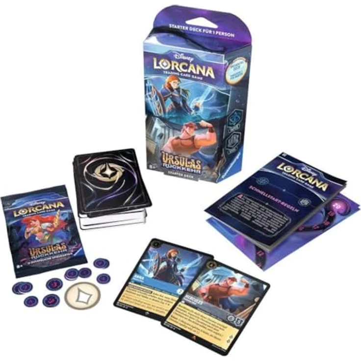 Ravensburger Spielverlag Disney Lorcana: Ursulas Rückkehr - Starter Deck Saphir und Stahl, ideales Einsteiger-Set für Disney-Fans – Bild 2