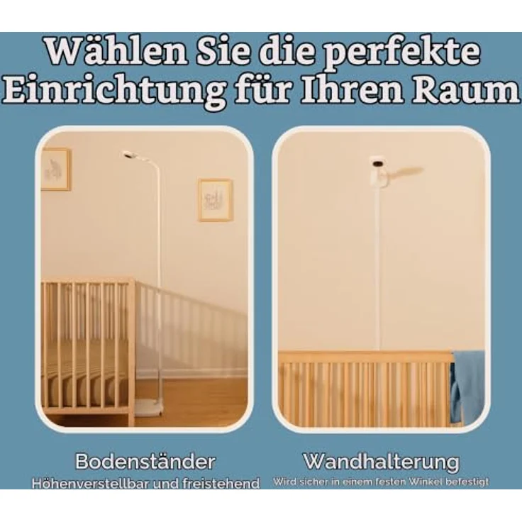 Nanit Pro Kamera Babyphone Komplettset, Bodenständer, Atemüberwachungsband, 130° HD-Kamera, Zwei-Wege-Audio, 12 Monate Insights – Bild 4