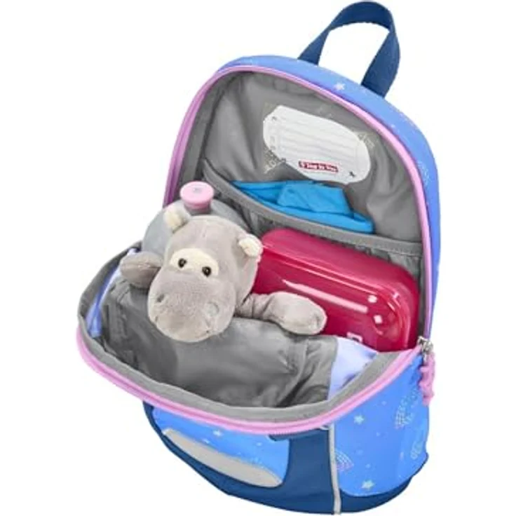 Step by Step Rucksack-Set KIGA Mini „Rainbow Lui“, lila-blau, ergonomischer Rucksack mit höhenverstellbarem Brustgurt, für Mädchen 6l, ab 12 M+ – Bild 3