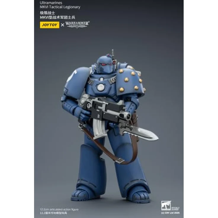 Joy Toy JT02960, Warhammer The Horus Heresy Actionfigur Ultramarines MKVI Tactical Legionary, 12 cm, detailreiche und bewegliche Figur mit Zubehör für Tabletop-Spiel – Bild 7
