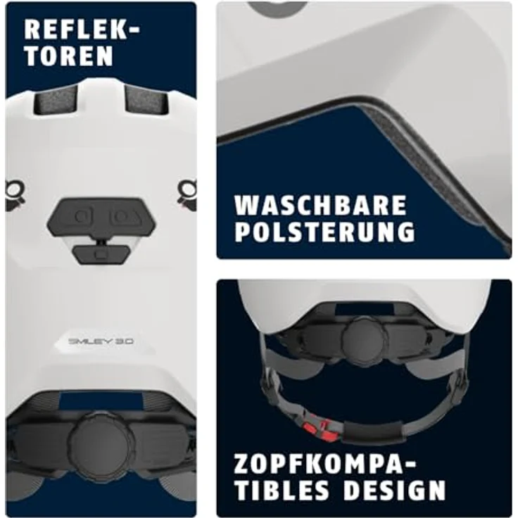 Abus Smiley 3. 0 Helm Grey Police – Bild 5