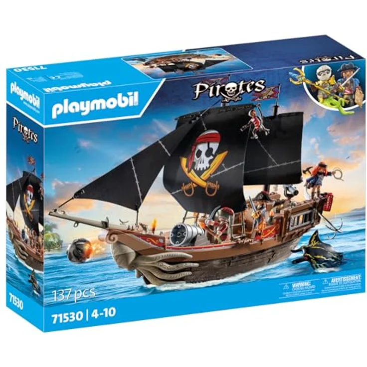 Playmobil® Konstruktions-Spielset Großes Piratenschiff (71530), Pirates, (137 St), Made in Europe – Bild 2
