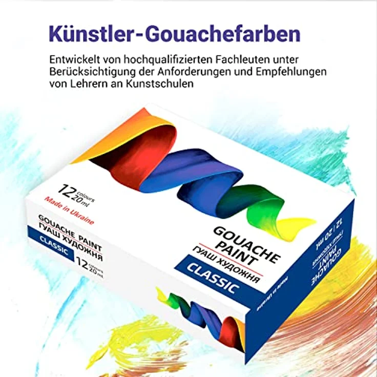 7 Artists Gouache Farben Set, 12x20ml, hochpigmentierte Malfarben für Kunst und Illustration, cremige Konsistenz, ideal für Anfänger und Profis – Bild 2