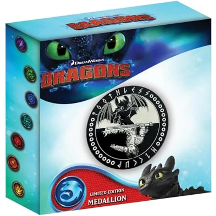Fanattik Dragons médaillon Limited Edition, Sammlerstück mit stark geprägtem Design, limitiert auf 5.000 Stück weltweit, individuell nummeriert – Bild 4