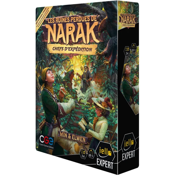 IELLO Spiel - Lost Ruins of Narak: Expeditionsleiter, Erweiterung mit 6 asymmetrischen Anführern und neuen Karten für Strategien und Herausforderungen