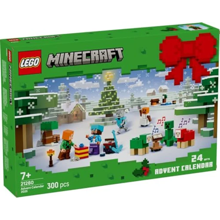 Stein-Experte Lego® Minecraft Bundle – Adventskalender 2025 (21280) + Nether-Held mit Schreiter (662402) | 24 Überraschungen & exklusive Minifigur – Bild 1
