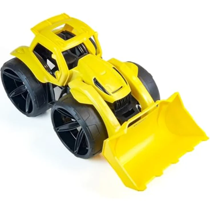Wader 64530 Maximus Traktor, gelb mit extra breiten Reifen, Größe ca. 68 cm, für Kinder ab 12 Monaten, fördert Kreativität und motorische Fähigkeiten – Bild 3
