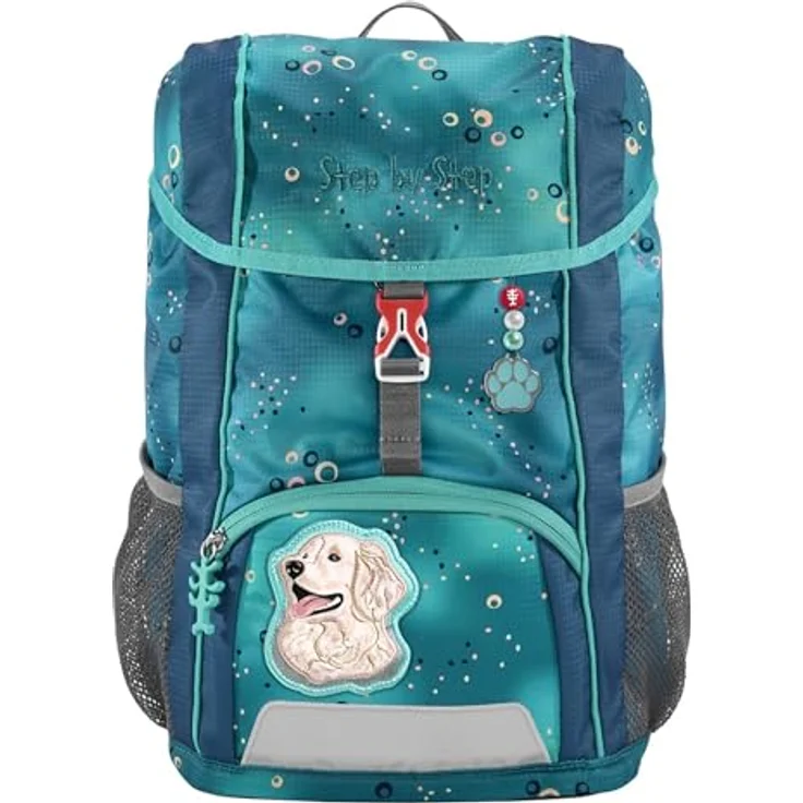 Step by Step Rucksack-Set Kid „Dog Basty“ türkis, ergonomischer Mini-Ranzen mit Sitzkissen und höhenverstellbarem Brustgurt, 13 l – Bild 1
