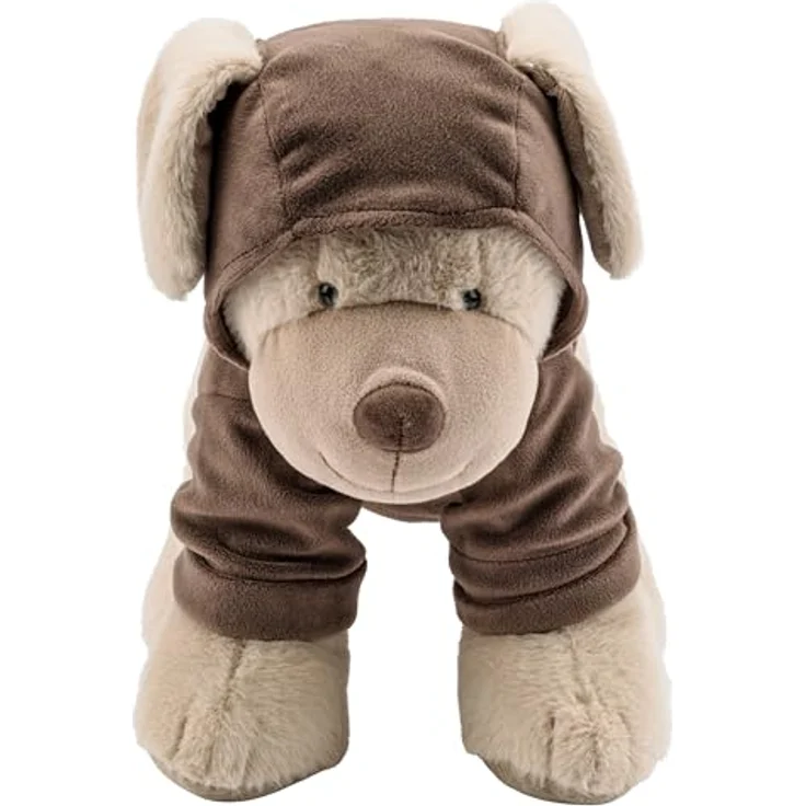 Sterntaler Kuscheltier L Hund Lucky, weiches Flauschspielzeug für Baby und Kinder, graubeige, idealer Begleiter zum Entdecken und Spielen – Bild 3