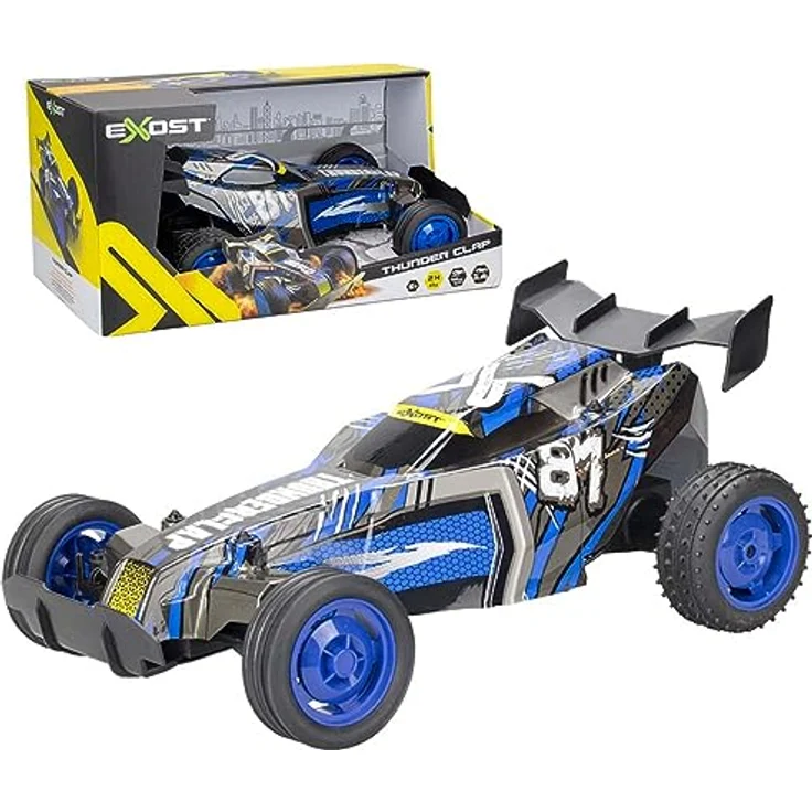 Silvertlit – Exost Ferngesteuertes Auto – Thunder Clap 40 cm – Ultraschnelles blaues XXL-Buggy-Fahrzeug – Geschwindigkeit: 20 km/h - 1:10 – RC-Spielzeug für Kinder ab 5 Jahren – 20645 – Bild 1