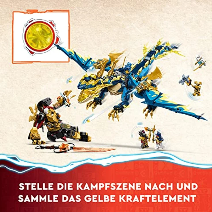 LEGO 71796 NINJAGO Kaiserliches Mech-Duell gegen den Elementardrachen, großes Set mit Drachen-Spielzeug, Action-Figur, Ninja-Flieger & 6 Minifiguren, Sammlerstück-Geschenk für Kinder, Jungen, Mädchen – Bild 4
