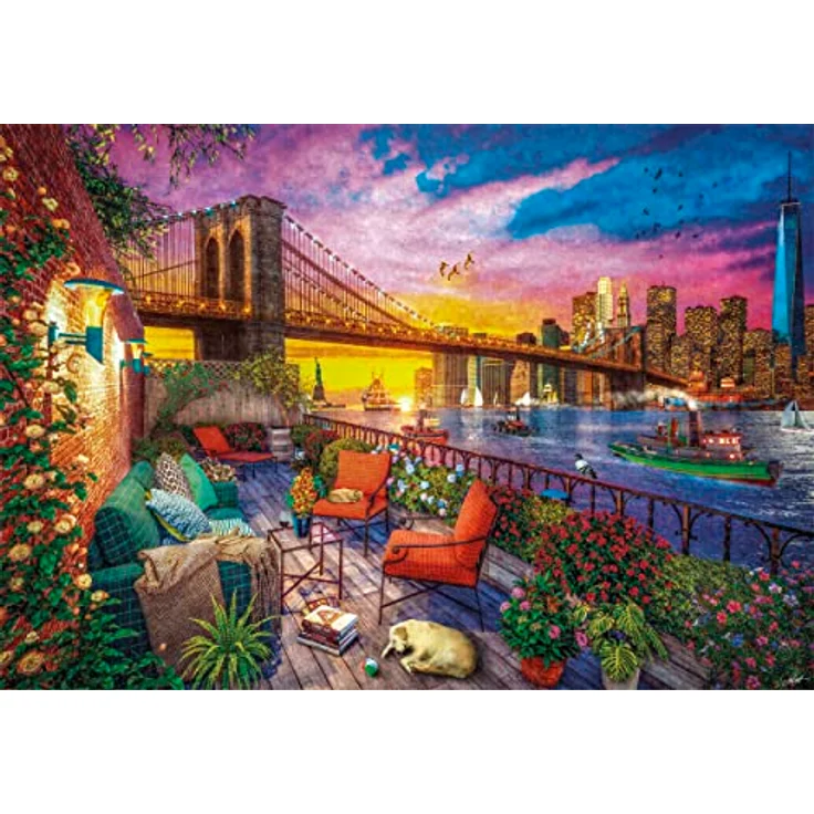 Clementoni 33552 Collection-Manhattan Balcony Sunset, Puzzle 3000 Teile Für Erwachsene Und Kinder 10 Jahren, Geschicklichkeitsspiel Für Die Ganze Familie, Mehrfarbig – Bild 3