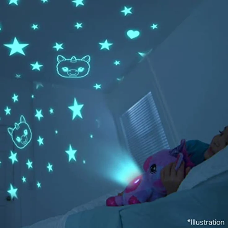 Mediashop StarBelly DreamLites Verträumter Dino 2022 – Kuscheltier für magische Lichterstimmung in Regenbogenfarben – Stofftier mit praktischem 20 Minuten Sleep Timer – Bild 5