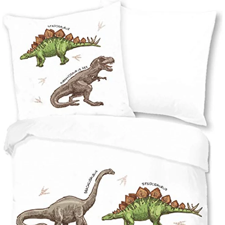 ESPiCO Bettwäsche Sleep and Dream Dino Bunt Dinosaurier Reptilien T-Rex Tiermotiv Kinder Zimmer Renforcé, 135 cm x 200 cm – Bild 2