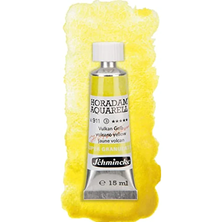 Schmincke HORADAM® AQUARELL Super Granulation Set Vulkan, 5 x 15 ml Tuben mit sehr stark granulierenden Farbtönen in Holzkasten – Bild 4