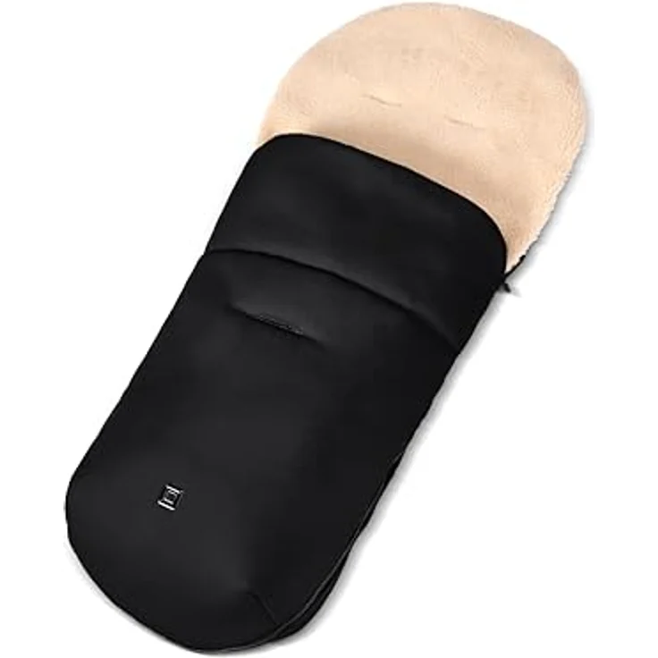 MOON Fußsack onyx, Premium Fußsack mit herausnehmbarem Teddyfell-Innenfutter, vegan und vielseitig einsetzbar – Bild 1