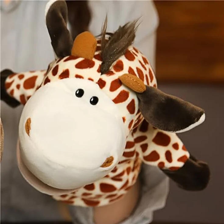 LOMTRATS Tierhandpuppen Set, Wolf, Tiger, Löwe, Affe, ca. 25 cm, mit beweglichen Mündern, für Geschichtenerzählen und Vorschulerziehung – Bild 1