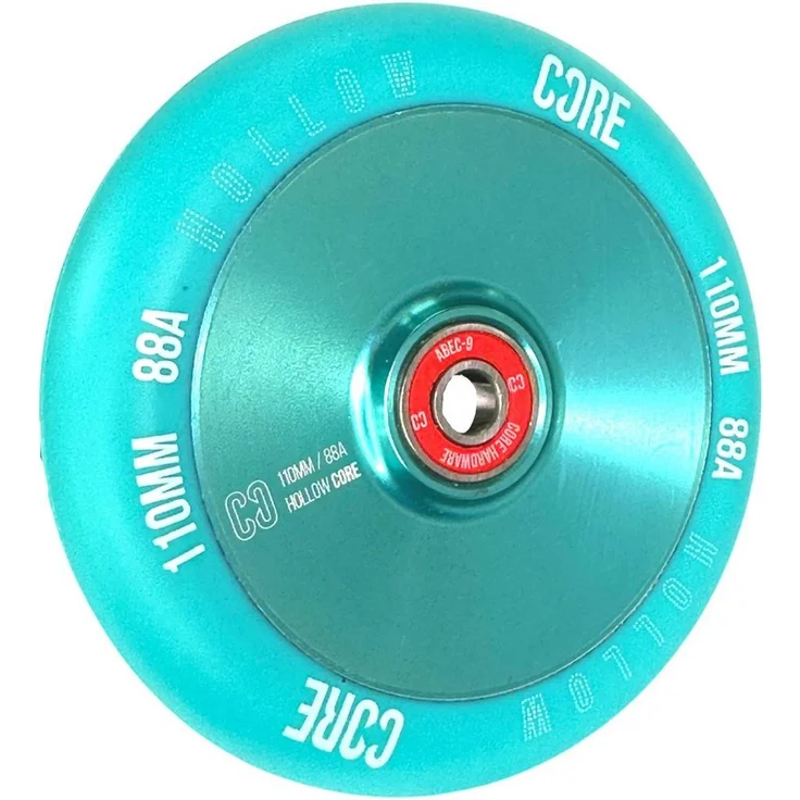 Core Action Sports Stuntscooter Core Hollow V2 Stunt-Scooter Rolle 110mm Mint, Stunt-Scooter Rad mit hohlem Aluminiumkern – Bild 1