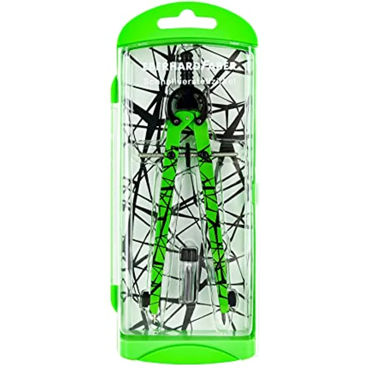 Eberhard Faber 571703 - Schnellverstellzirkel im Etui, neon grün