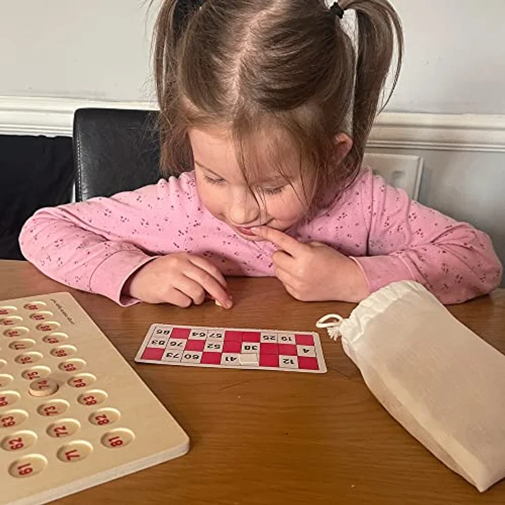 Bigjigs Toys Traditionelles Bingo, Klassisches Brettspiel für Familie und Freunde, aus Holz – Bild 9