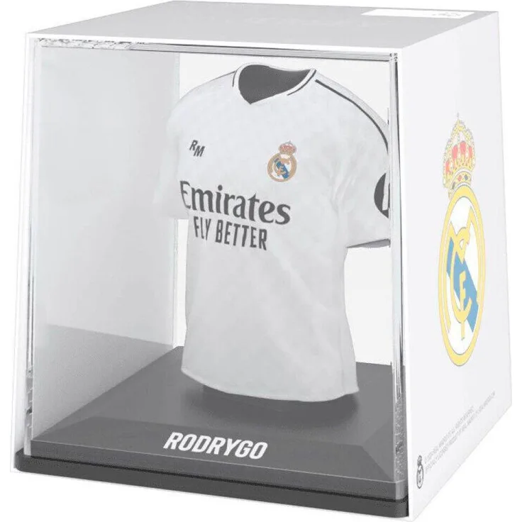 Banbotoys Mini-T-Shirt-Figur Real Madrid Rodrygo, 9,5 cm, umweltfreundliches Material, detailreiches Design