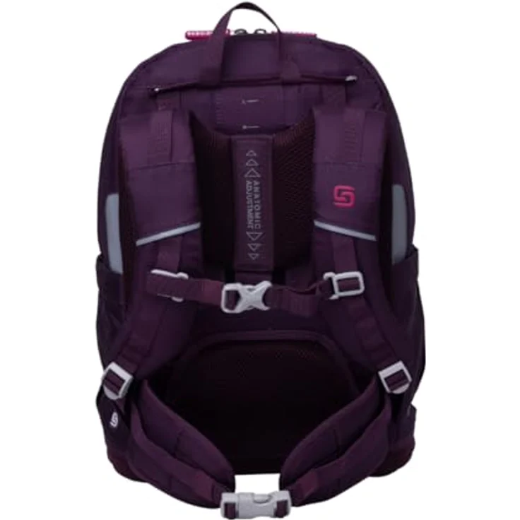 Schneiders Vienna Ergoplus Berry Blossom, 7-tlg. Schulranzen mit ergonomischem Design, 21 Liter Volumen, wasserabweisend und recyceltem Material – Bild 5