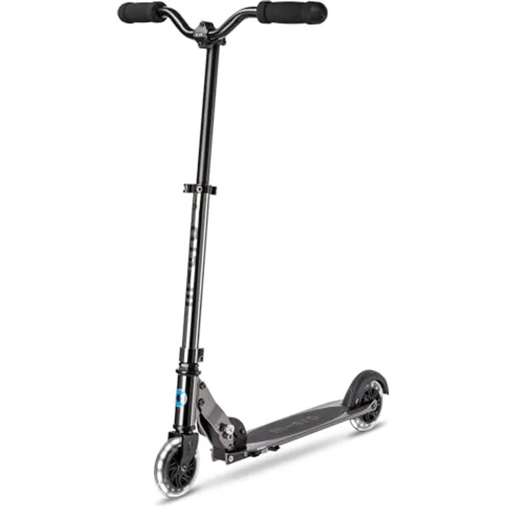 Micro Mobility Micro Sprite LED, Klassischer Scooter für Jugendliche, faltbar, 100 kg, mit leuchtenden LED-Rädern
